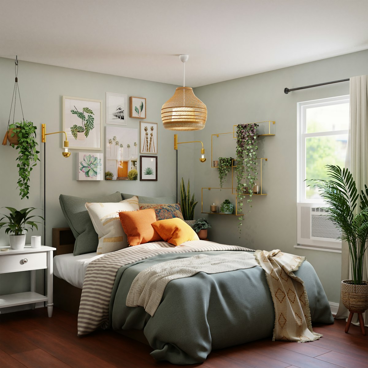 Bedroom furniture arrangement